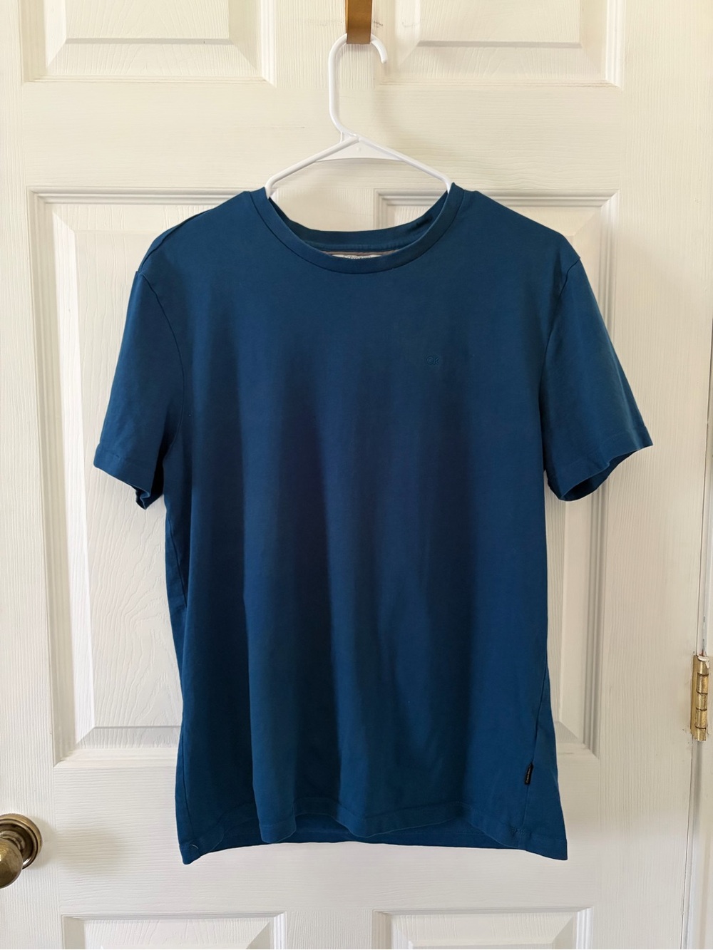Calvin Klein Womens Crew Neck T-Shirt in Teal Blue
